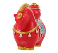 PRETYZOOM Figura de Caballo de Resina Roja para Decoración China del Año, Adorno Artístico de Mesa para Hogar y Oficina, Estatua Zodiacal Caballos Símbolo de Suerte y Bendiciones