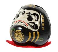 PRETYZOOM Figura Decorativa De Japonesa Darma Mini Negro Muñeca Budista Fengshui para Coche y Hogar