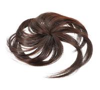 PRETYZOOM Flequillo Clip-in para Mujer Peluca de Cabello Natural Invisible Costuras Extensión para Cubrir Canas Diseño Cómodo y Seguro Color Marrón Oscuro