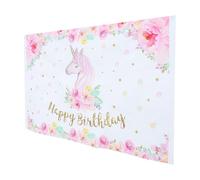 PRETYZOOM Fondo de Fotografía de Tela Unicornio para Fotomatón Fondo Rosa para Fiesta de Cumpleaños Duradero y Vibrante para Estudio Fotográfico Accesorio Profesional para Eventos