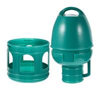 PRETYZOOM Fuente de Agua para Alimentación de Pájaros Depósito Colgante Verde, Bebedero Automático para Palomas y Aves en Espacios Exteriores