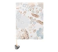 PRETYZOOM Funda para Libros de Tejido Azul Diseño Floral, Protector de Cubierta de Libro Portátil y Elegante para Cuadernos y Agendas A5