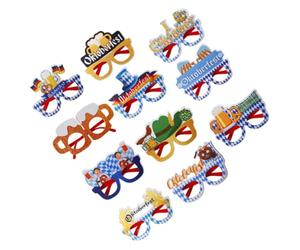 PRETYZOOM Gafas de Fiesta Oktoberfest Coloridas y Ligeras, Accesorio para Fotos de Fiesta, Adorno Temático para Eventos, Set Variado de 11 Diseños para Celebraciones y Año Varios estilos