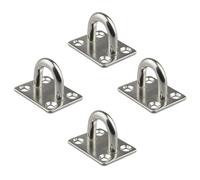 PRETYZOOM Gancho de Acero Inoxidable en Forma Placas de Ojo para Celebracion Verano, Soporte Profesional para Colgar Hamacas y Objetos en Oficina o Sala, Paquete de 4 Piezas