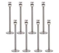 PRETYZOOM Ganchos para Montaje Techo 19mm 8 Piezas Soporte para Barra de Cortina y Barra de Armario de Acero Inoxidable Plata Heavy Duty, Silencioso, para Uso Profesional y Personal