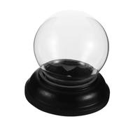 PRETYZOOM Glass Fillable Globe Sphere with Plastic Base For DIY Craft Home Christmas Decoration and Creative Display