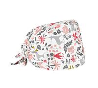 PRETYZOOM Gorro de trabajo para cirugía de hospital, turbante con banda para el sudor, para mujeres y hombres