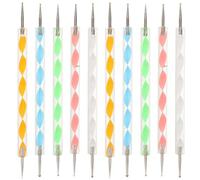 PRETYZOOM Herramientas de Modelado Punzón de Bola Doble Punta 10 Piezas para Arcilla Cerámica y Mandalas Kit de Punteado para Manualidades y Pintura de Detalles Artísticos