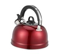 PRETYZOOM Hervidor De Agua Silbante De Acero Inoxidable 3L | Tetera Roja Para Cocina De InduccióN Y Gas | Calentamiento RáPido Con Tapa Resistente Al Polvo Y Agua | Ideal Para Té, Café Y Vino Caliente
