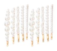 PRETYZOOM Horquillas Pelo Perlas de Color Claro, Pinzas Elegantes de Cobre E Imitación Perla para Fiesta y Banquete, Set de 10 Piezas para Niñas y Mujeres
