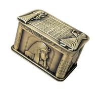 PRETYZOOM Joyero Caja Pequeña De Almacenamiento Vintage De Aleación De Zinc Diseño Anubis Egipcio Para Mujer Decoración De Tocador y Viaje, Contenedor Multifuncional Para Baratijas