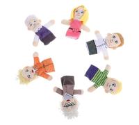 PRETYZOOM Juego De 6 Piezas Títere de Mano Familiar muñecos de Peluche muñecos interactivos Marionetas de Dedo de los Miembros de la Familia títeres de Dedo de la Hora del Cuento Felpa