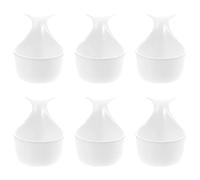 PRETYZOOM Juego de 6 Platos Pequeños de Cerámica Diseño de Cola de Ballena, Color Blanco, Adecuado para Cocina y Decoración de Escritorio
