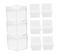 PRETYZOOM Juego De 9 Cajas De Embalaje Para Dulces Minicajas Cuadradas De Acrílico De 4 5 Cm Elegantes Cajas De Almacenamiento Cuadradas.