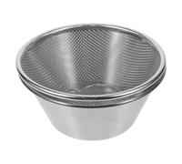 PRETYZOOM Juego de colador de acero inoxidable de 5,51 x 5,51 x 2,48 pulgadas, escurridor con colador de arroz y cuenco, colador de alimentos multifuncional para frutas, verduras y arroz en la cocina