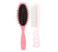 PRETYZOOM Juego de Peines Cabello 2 Piezas Rosa, Cepillo Desenredante de Paleta Cojín de Aire y Peine Pequeño de Metal para Peinar Cabello Rizado y Grueso, Cuidado Profesional para Mujeres