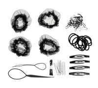 PRETYZOOM Juego de Redes Cabello Negro Malla Bien Tejida y Pequeños Agujeros, Accesorios Ideales para Moños de Ballet y Peinados de Competición de Danza