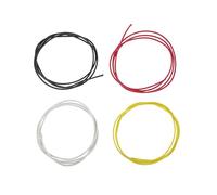 PRETYZOOM Kit de 4 Cables de Conexión para Guitarra Eléctrica Núcleo de y Blindaje Recubrimiento de Silicona Trenzada en y 106 CM para Montaje y Reparación de Instrumentos Musicales