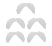 PRETYZOOM Kit de 5 Bigotes Falsos Blancos Autoadhesivos de Poliéster para Disfraz de Santa Claus Buena Transpirabilidad y Transformación Rápida Adecuado para Fiestas de Navidad y Halloween