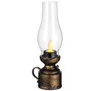 PRETYZOOM Lámpara De Queroseno Electrónica Linterna Led Vintage Lámpara Alimentada por Batería Lámpara De Mesa Antigua Quemadores Lámpara De Linterna Incendio Polipropileno De Plástico