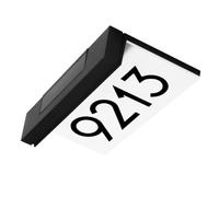 PRETYZOOM Lámpara Solar para Exterior Número de Casa Led, Luz de Placa de Puerta Negra, Plástico Resistente y Potencia de 30w para Iluminación de Jardín