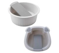 PRETYZOOM Lavabo Portátil De 2 Piezas Con Tabla De Lavar Antideslizante Para Ropa Cesto Para Ropa De Plástico Grande y Pequeño Adecuado Para Bebés y Estudiantes Para Lavar y Fregar Casa y Viajes