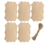 PRETYZOOM Letrero de Madera Colgante en Blanco, Grande 23x15x0, 3 Cm