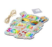 PRETYZOOM Letrero De Playa Rústico Para Colgar Decoración De Verano Gafas y Zapatillas Mural Para Puertas y Paredes y Costeros