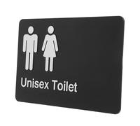 PRETYZOOM Letrero de Puerta en Braille para Baño Público Negro de Abs y Eva Señalización Precisa para Espacios Públicos y Centros Comerciales