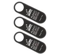 PRETYZOOM Letreros Colgantes para Puerta de Hotel 3 Unidades, Doble Cara, Color Negro, Material Resistente para Recordatorio No Molestar por Favor Limpiar en Oficinas y Hoteles