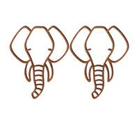PRETYZOOM Letreros de Madera para Pared Animales Ahuecados, 2 Piezas de Decoración Rústica de Madera Basswood, Fáciles de Pegar, Ideales para Decoración de Habitación Infantil