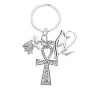 PRETYZOOM Llavero Ojo de Horus 9,5x2 cm Diseño Artesanal y Resistente para Decoración de Bolsos, Coches y Llaves, Ideal como Regalo Egipcio para Amantes de la Antigüedad