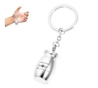 PRETYZOOM Llavero Urna para Perros Mini Contenedor de Cenizas de Metal Plata Fácil de Llevar Recuerdo para Quienes Han Perdido Su Mascota