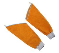 PRETYZOOM Mangas al Brazos para de Cuero Soldador Protectoras de Resistente Calor, Protección contra, Material de Cuero de Amarillo y Diseño Pesado Color Aleatorio para