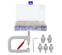 PRETYZOOM Máquina Manual para Colocar Perlas Blanca Perlas Redondas Blancas Herramienta de Prensado para Ropa Zapatos Bolsos y Faldas Kit de Remaches para Manualidades y DIY