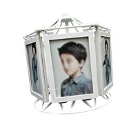 PRETYZOOM Marco de Fotos Giratorio con Noria Musical Y Rotación de 360° para La Familia