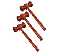 PRETYZOOM Martillo de Juez Multifuncional y Resistente de Madera Maciza 3 Piezas Sonido Claro y Fuerte para Subastas y Regalos para Abogados y Presidentes