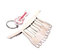 PRETYZOOM Medidor De Radio Del Diapasón y Puente Para Guitarra, Herramienta De Luthier De Metal Con 9 Tamaños (7,25 a 20), 10 Piezas Con Llavero, Para Calibración Precisa y Ajuste Profesional