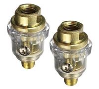 PRETYZOOM Mini Lubricador en Línea de 1/4 de Pulgada para Herramientas Neumáticas, Accesorio de Aluminio Que Mejora el Rendimiento y Previene la Corrosión, Paquete de 2 Unidades