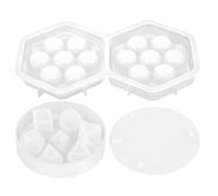 PRETYZOOM Molde de Dados de Silicona para Resina, Kit de 2 Unidades con Formas Variadas, Molde para Manualidades Creativas, Resistente y Reutilizable, Adecuado para Fabricación de Dados