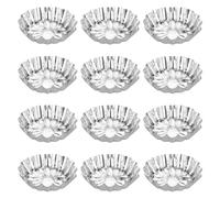 PRETYZOOM Moldes Desechables para Tartaletas de Aluminio 100 Unidades, Bandejas para Hornear Pudín y Cupcakes, Mini Moldes Prácticos para Repostería, Aptos para Cocina Diaria y Postres