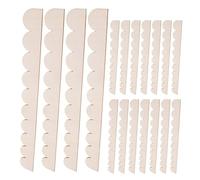 PRETYZOOM Molduras de Madera Festoneada sin Acabado para Marcos de Puertas y Armarios 40Cm X 4Cm X 25Mm 20 Piezas Borde Decorativo para Estantes de Pared Bricolaje y Manualidades