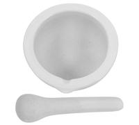 PRETYZOOM Mortero de Cerámica Mano de Mortero para Uso en Laboratorio y Cocina, Fácil de Limpiar, Material Cerámico Beige, Set de 1 Unidad para Mezclar y Triturar