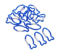 PRETYZOOM Mosquetones para Escalada y Camping Forma de Pez, 15 Piezas, Aleación de Aluminio, Livianos y Portátiles, Hebillas de Seguridad para Exteriores, Senderismo, Mochilas y Llaveros