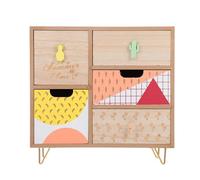 PRETYZOOM Mueble Organizador de Madera para Cosméticos y Joyas, 1 Unidad, Tamaño Mediano, Duradero y Práctico, para Mujer, Uso en Hogar y Escritorio, Caja Tipo Cajón 5 Compartimentos