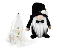 PRETYZOOM Muñecos de Peluche para Boda Rudolph 2 Piezas, Decoración Nupcial sin Rostro para Mesa y Estante, Accesorios para Fiesta de Boda, Figuras de Novio y Novia en Postura de Pie
