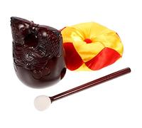 PRETYZOOM Muyu Para Monjes De Acrílico Transparente Bloque De Madera Imitación Para Recitación De Sutras Con Almohadilla y Decoración Budista Para Meditación y Oración