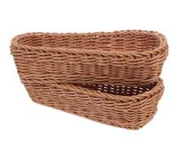 PRETYZOOM Organizador de Cubiertos Resistente y Antideslizante de Plástico Marrón Cesta para Utensilios de Cocina Pack de 2 Piezas Adecuado para Mesa y Alféizar
