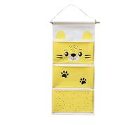 PRETYZOOM Organizador De Pared Colgante De Tela Diseño De Tigre Amarillo Bolsa De Almacenamiento Para Puerta y Closet Para Ordenar Artículos Pequeños y Accesorios El Hogar