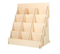 PRETYZOOM Organizador de Tarjetas de Felicitación de Madera Estantería para Postales y Tarjetas de Visita Soporte Resistente para Mostradores y Eventos Comerciales